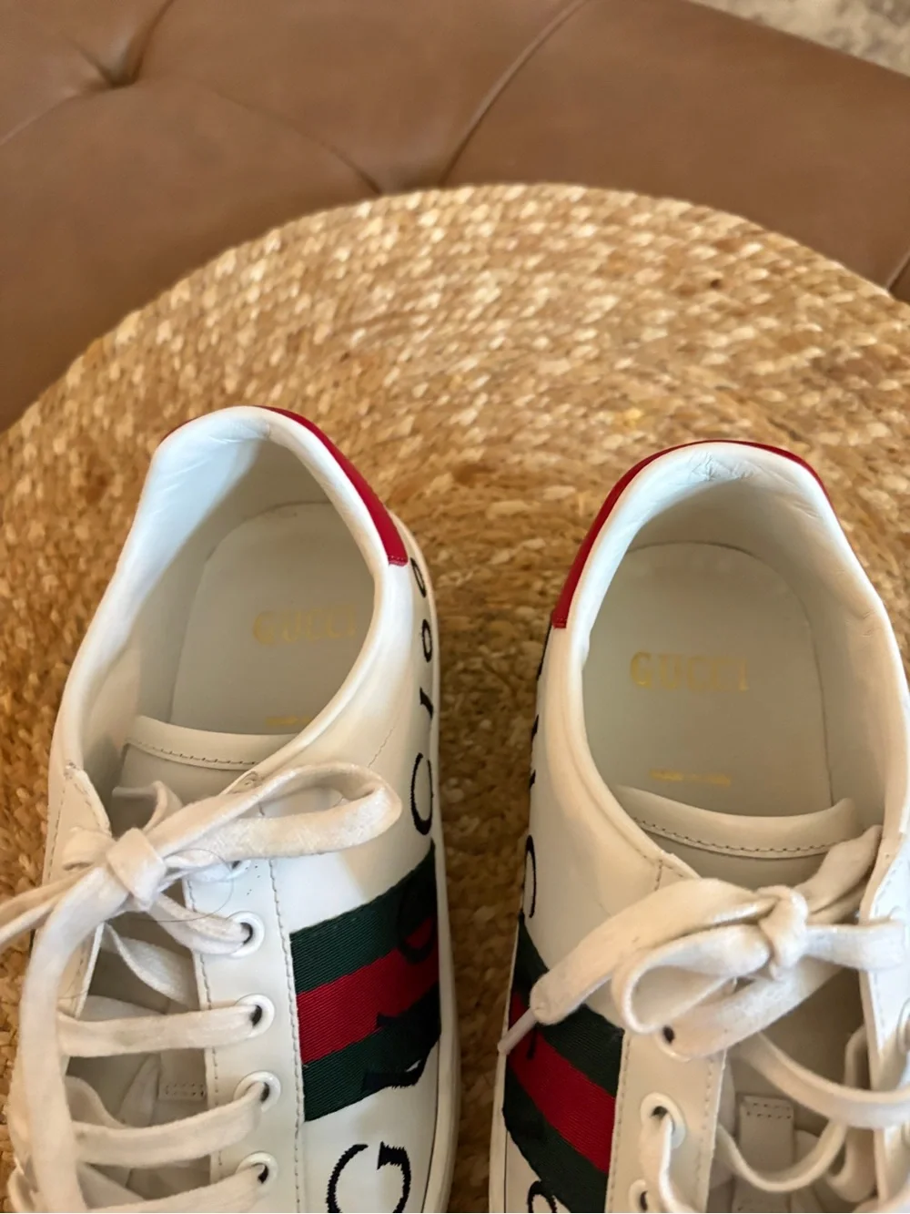Gucci white leather